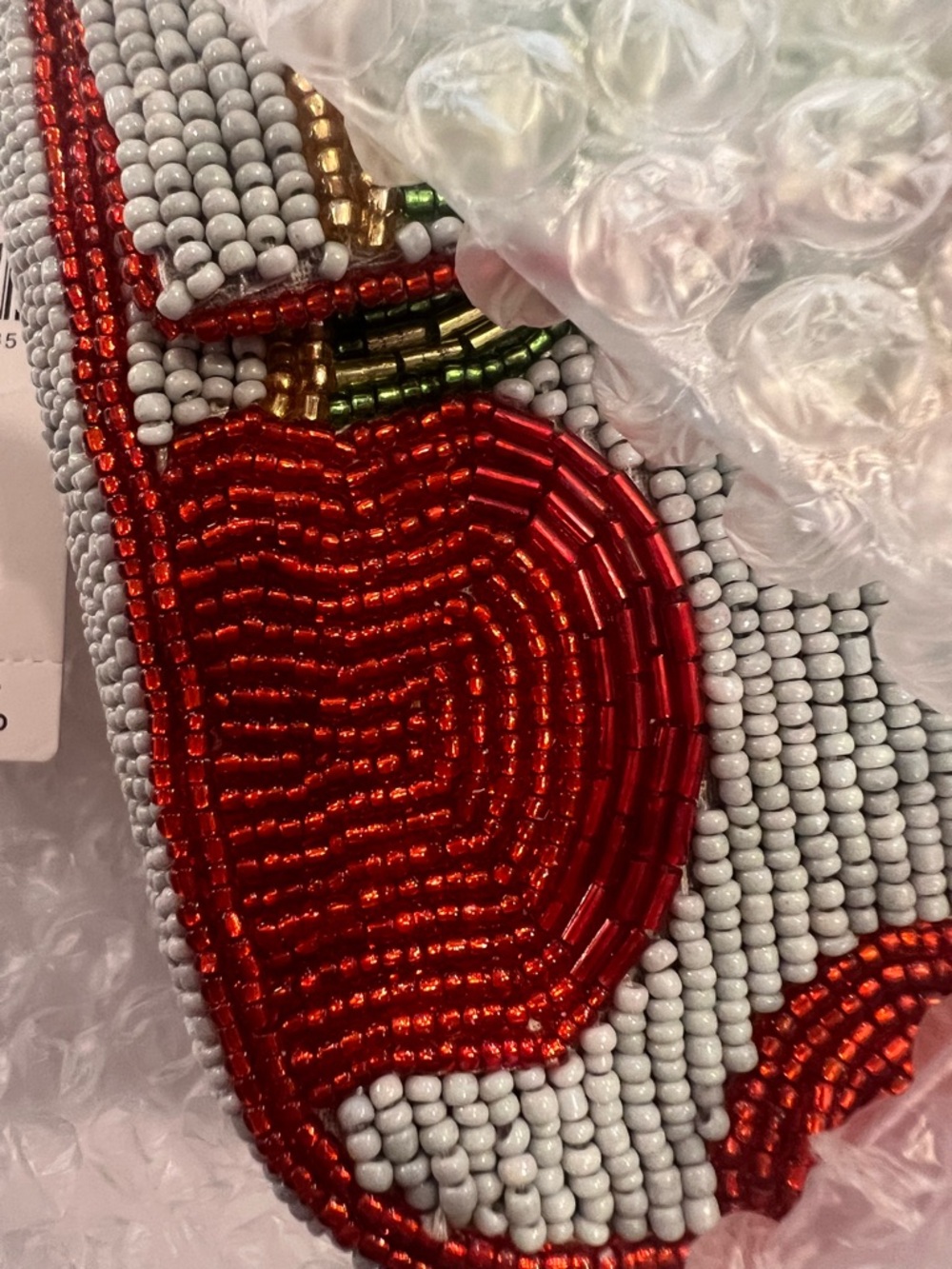Anthropologie Fiona Beaded Apple Bag Shoulder Handbag NWT - Picture 8 of 9
